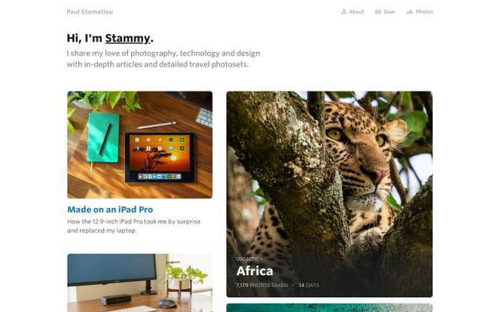 Paul Stamatiou website preview