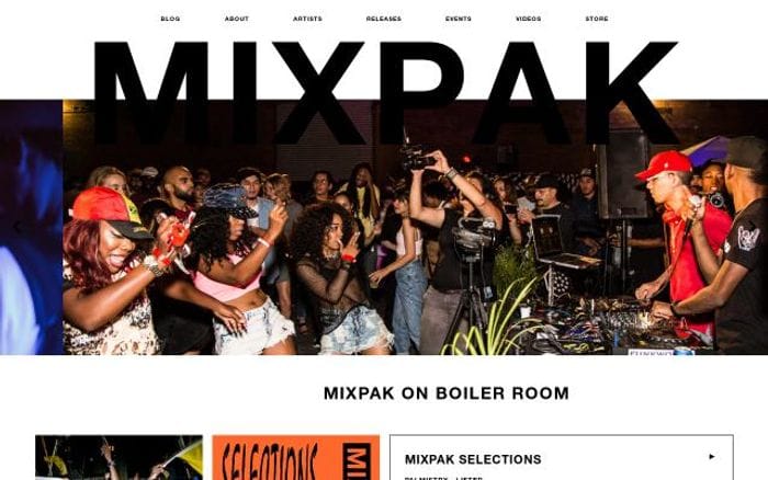 Mixpakrecords website preview