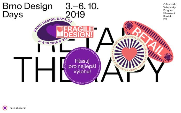 Festival - Brno design days website preview