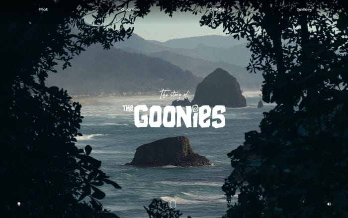  The Goonies website preview