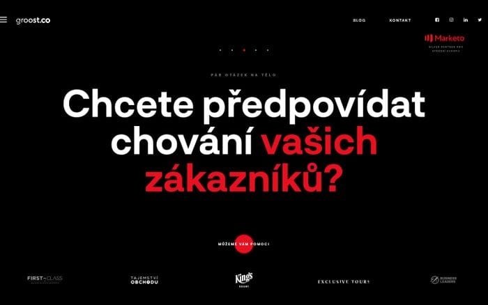 Online marketingová agentura groost.co website preview