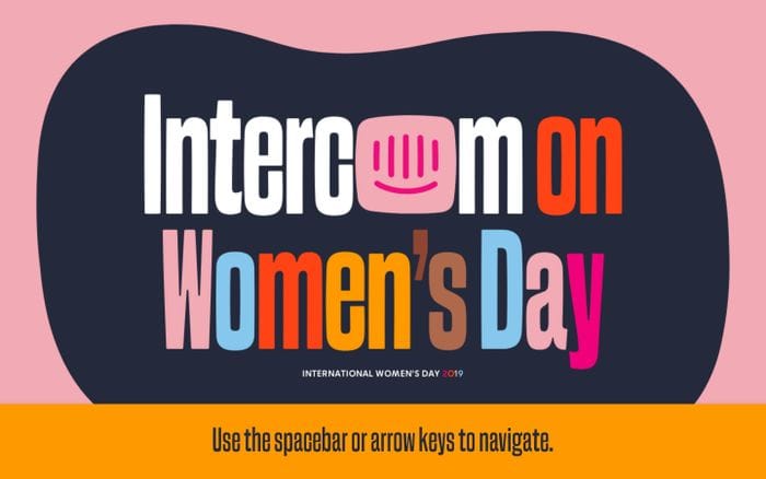 Intercom on International Women’s Day website preview