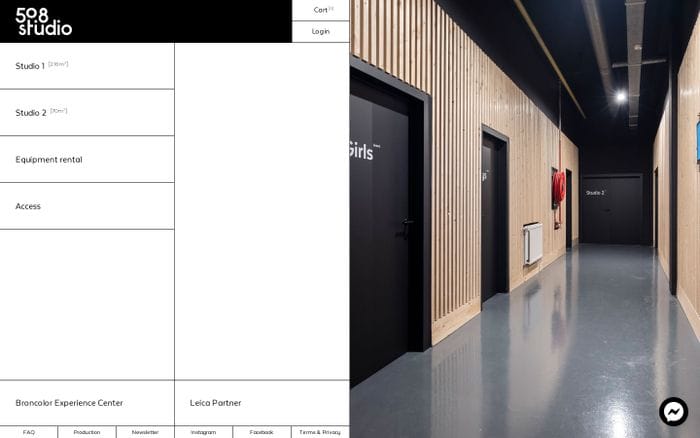 50.8 Studio • Photo studios and equipment rental in Brussels. website preview