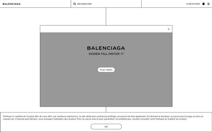 Balenciaga website preview