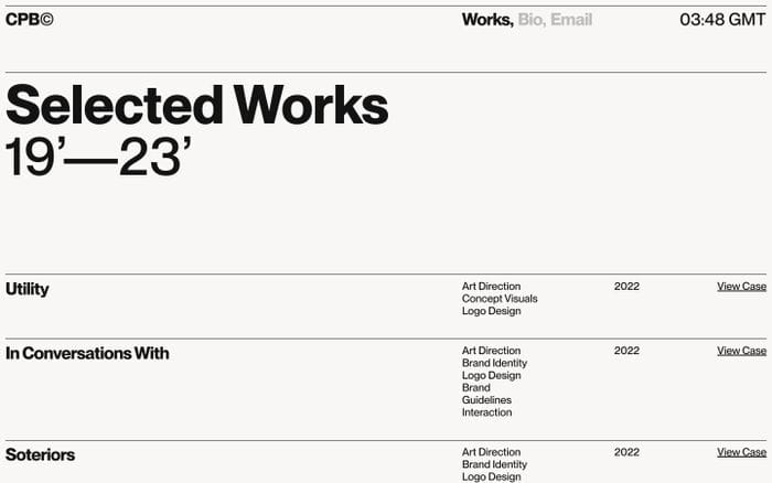 Christopher Bailey website preview