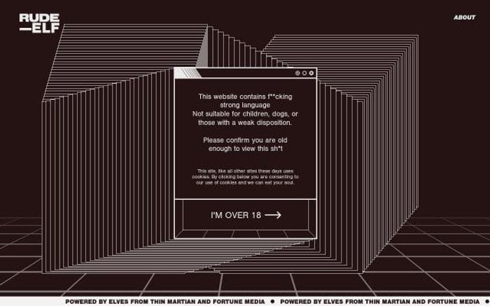 Rude-elf website preview