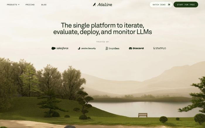 Adaline website preview