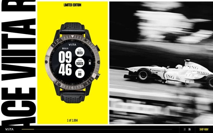 Viita watches website preview
