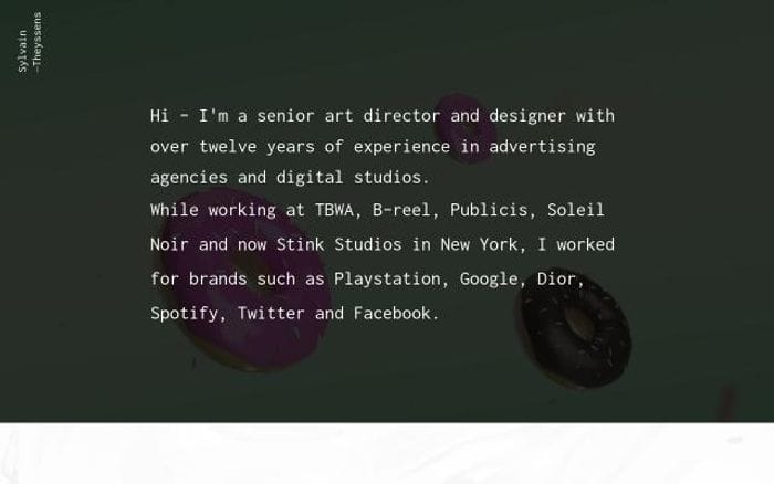 Sylvaintheyssens website preview