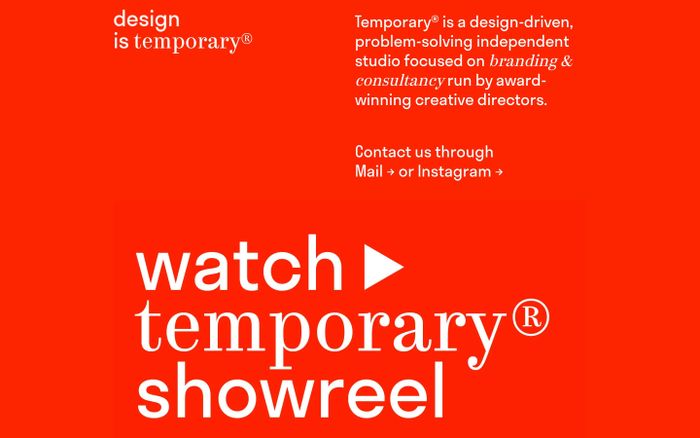 Temporary® Studio website preview