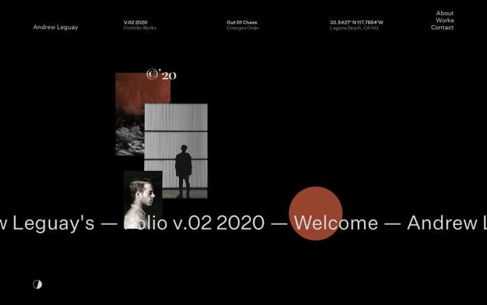 Andrew Leguay Folio20 website preview