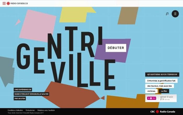 Radio-canada website preview