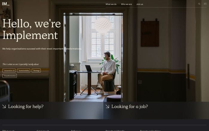 Implement Consulting Group website preview