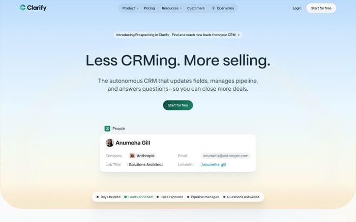 Clarify website preview