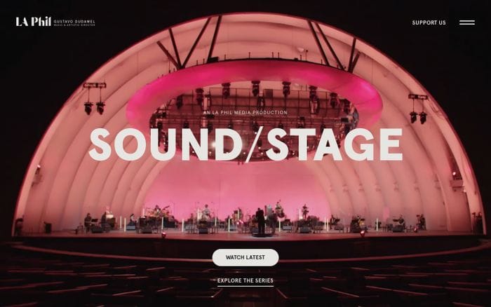 Sound/stage website preview