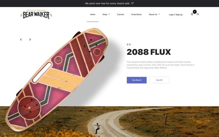 Quality Solid Maple Cruisers from Bear Walker website preview