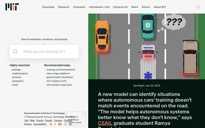 Mit website preview