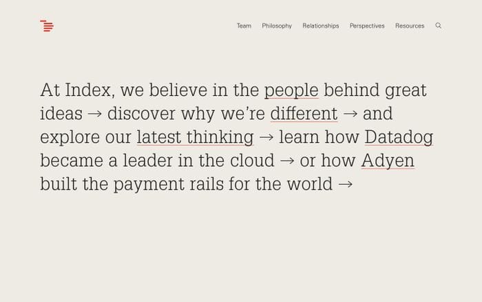 Index Ventures website preview