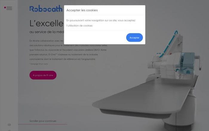 Robocath website preview