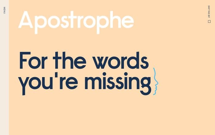 Apostrophe copywriters website preview