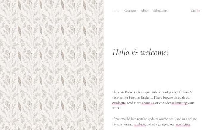 Platypuspress website preview