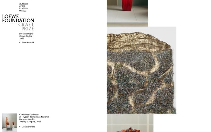 Loewe Foundation Craft Prize website preview