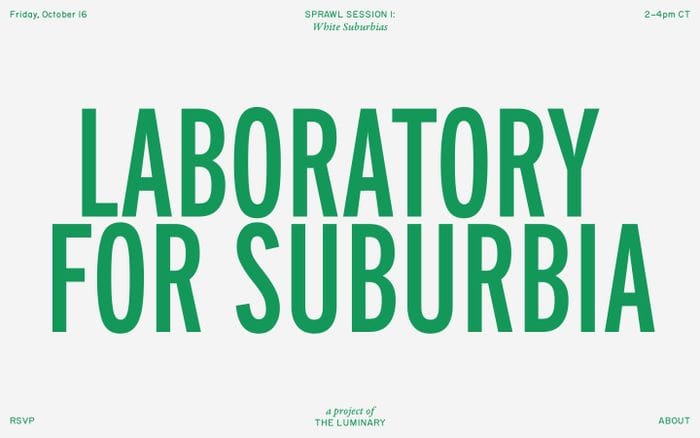 Laboratory for Suburbia website preview