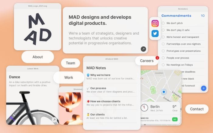Mad website preview