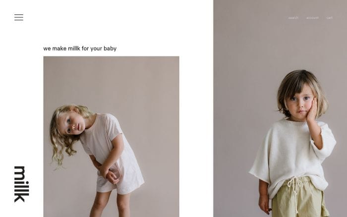 Millk website preview