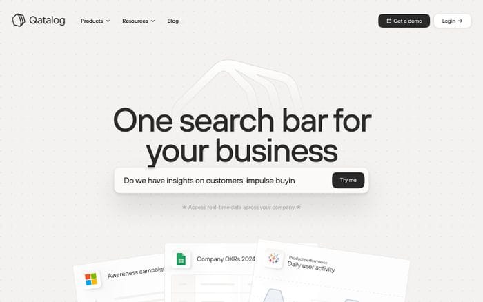 Qatalog website preview