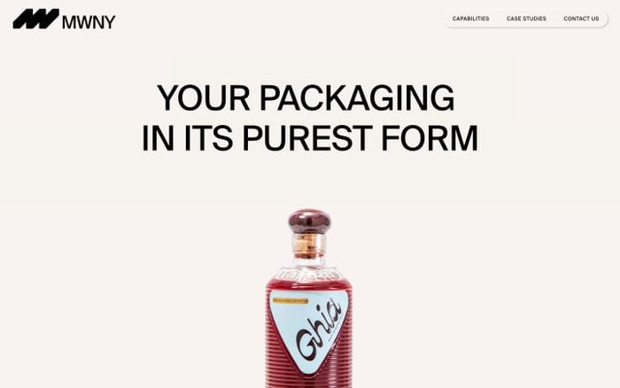 MWNY Packaging Prototyping website preview