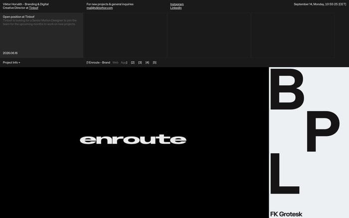 Viktor Horváth website preview