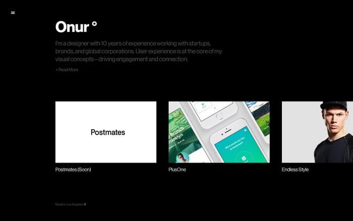 Onur° - Designer website preview