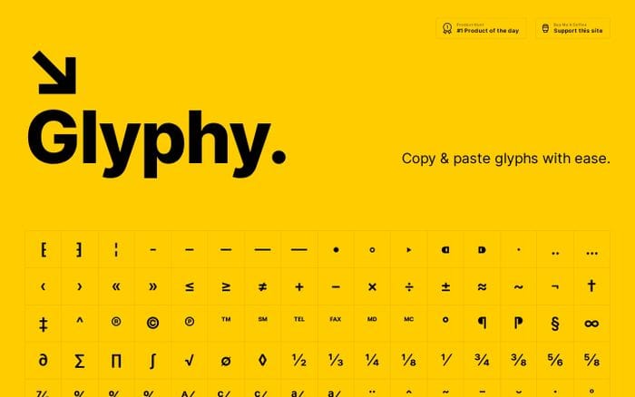 Glyphy website preview