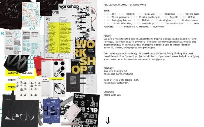 P-e website preview