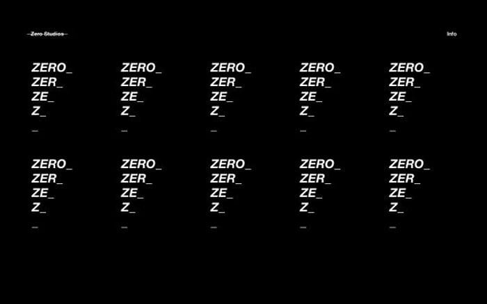 Zero website preview