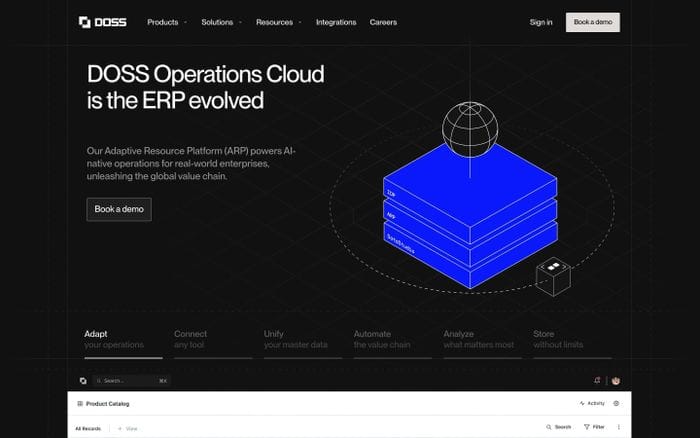 Doss website preview
