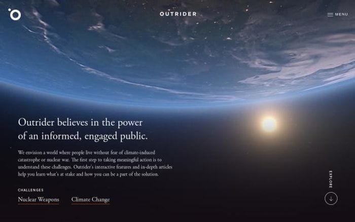 Outrider website preview