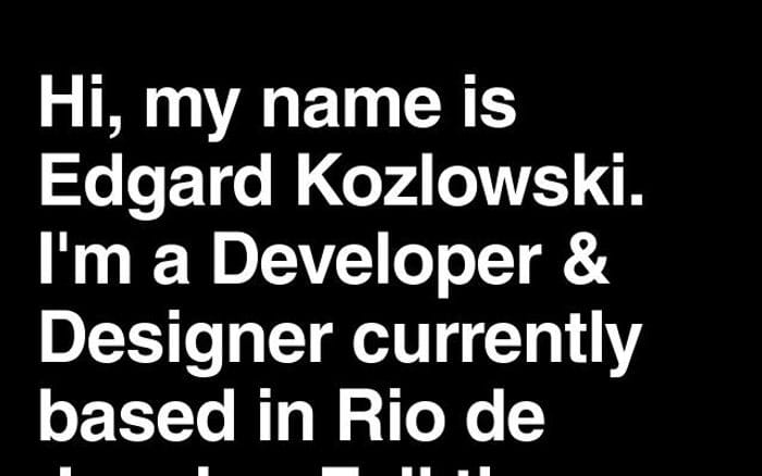 Edgard Kozlowski website preview