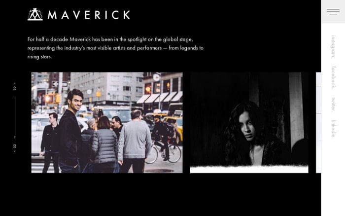 Maverick – Representing the industry’s most visible artists and performers — from legends to rising stars website preview