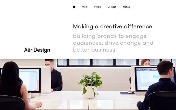 Aerdesign website preview