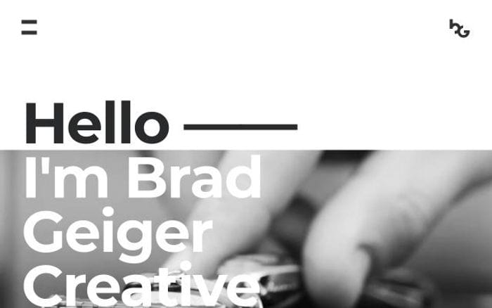 Bradgeiger website preview