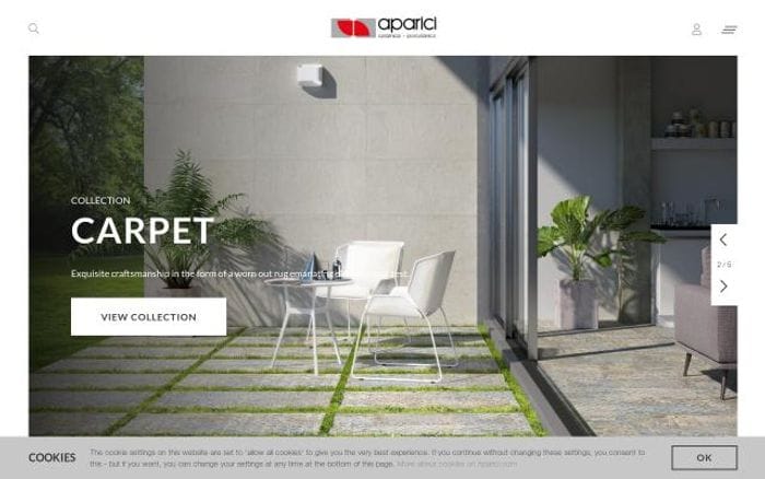 Aparici website preview