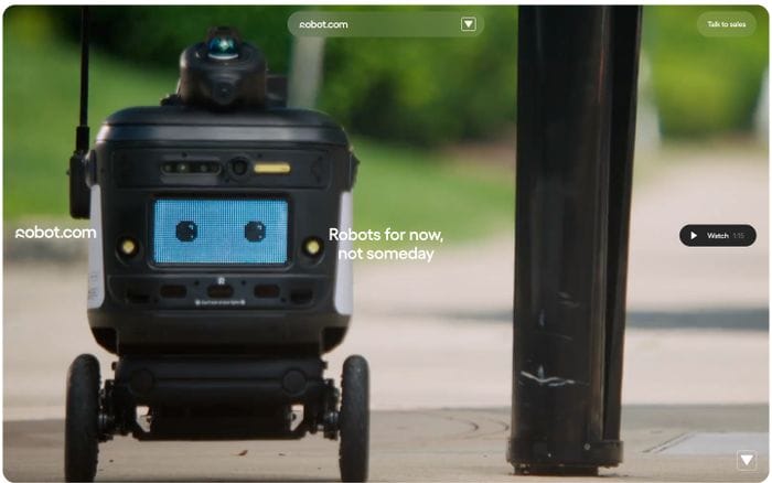 Robot website preview