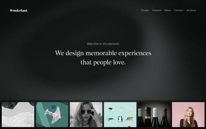 Wonderland website preview