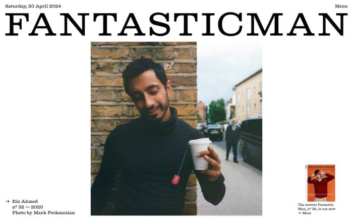 Fantastic Man website preview