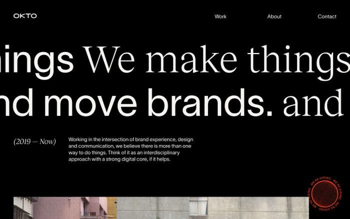 Okto website preview