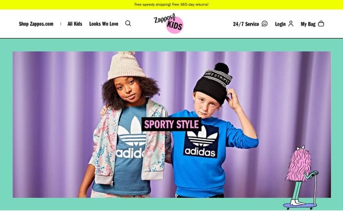 Zappos Kids | Zappos.com website preview