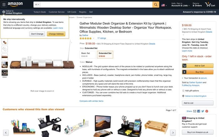 Amazon.com: Gather Modular Desk Organizer & Extension Kit by Ugmonk | Minimalistic Wooden Desktop Sorter - Organize Your Workspace, Office Supplies, Kitchen, or Bedroom: Office Products website preview