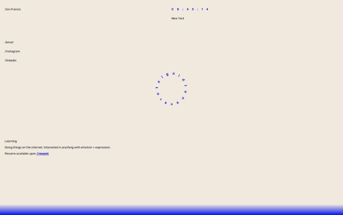 Jon Francis website preview
